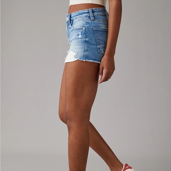 Size 2, blue, Next Level Stretch American Eagle Jean Shorts. - Picture 2 of 10